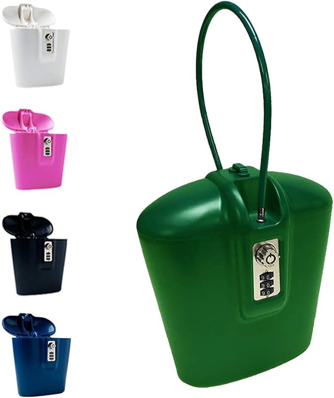 SAFEGO Portable Indoor/Outdoor Lock Box Safe with Key and Combination Access (Green)