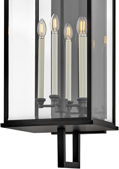 Hinkley Weymouth Grande Wall Mount Lantern, Black