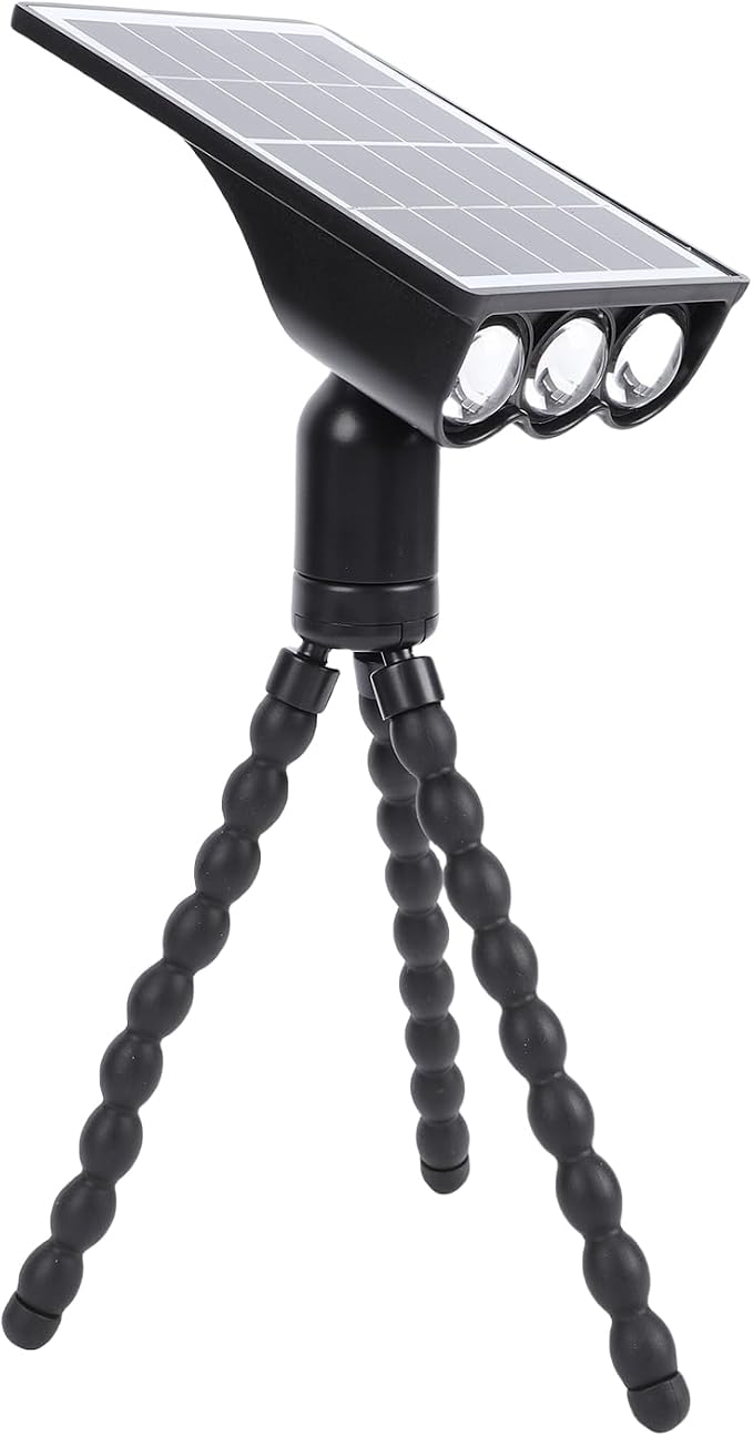 SUNGOOYUE Solar Lights Outdoor, Octopus Style, 2 Lighting Modes, Grill Stand, Flexible Octopus Tripod Light for Terrace, Fence, Garden, Camping, Patio