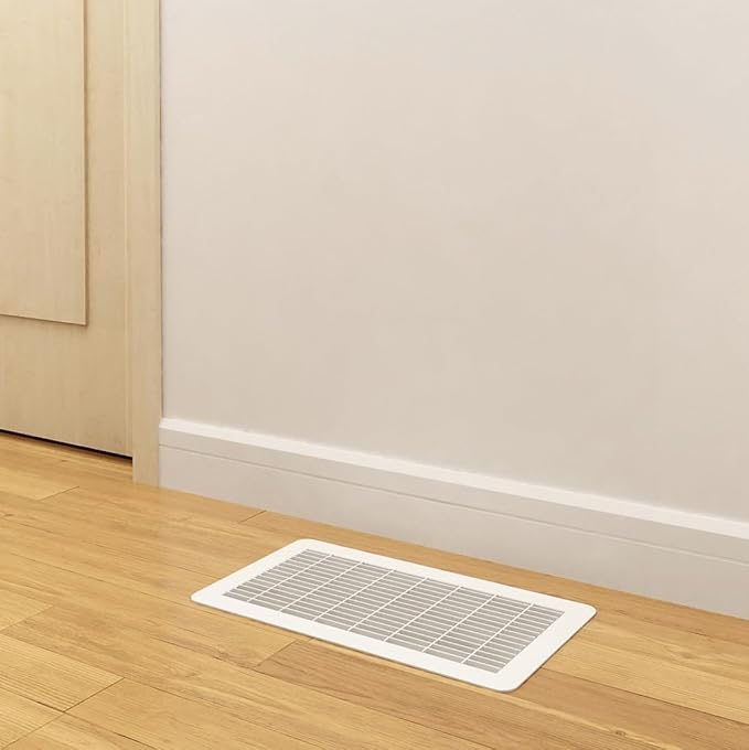 Imperial RG1031 Heavy Gauge Floor Return Air Grille, 4 x 10-Inch, White, 1-Pack