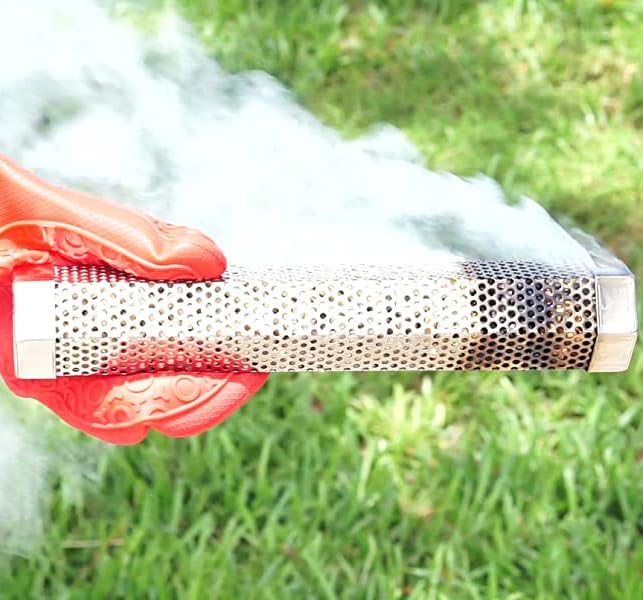 LIZZQ Premium Pellet Smoker Tube 12 inches - 5 Hours of Billowing Smoke - Hot or Cold Smoking - for Any Grill or Smoker - An Easy and Safe Way to Provide Smoking - Free eBook Grilling Ideas & Recipes