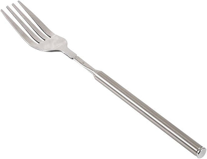 Extendable Fork,8.7 to 25.4 Inch Expandable fork prank,Expandable fork,Telescopic BBQ Fork, Stainless Steel, Extendable Handle,Long Dinner Fruit Dessert Cutlery (2 Pcs)