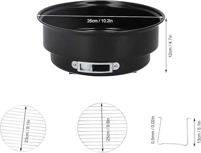 Gavigain Charcoal Grill, Mini Flat Top Kettle Barbecue Grill Small Portable Outdoor BBQ Grill for Backyard Garden Camping Cooking