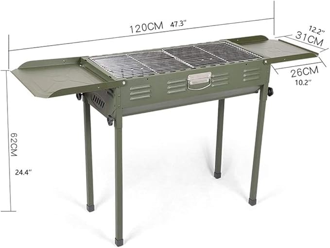 Charcoal Grill Portable BBQ Grill Thickened Large Barbecue Grill Home BBQ Barbecue Outdoor Charcoal Grill for 5 People BBQ Grill