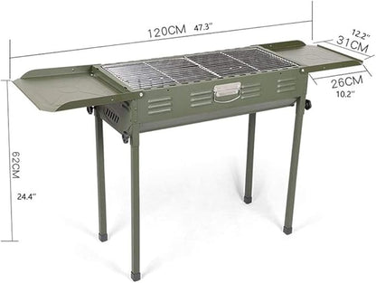 Charcoal Grill Portable BBQ Grill Thickened Large Barbecue Grill Home BBQ Barbecue Outdoor Charcoal Grill for 5 People BBQ Grill