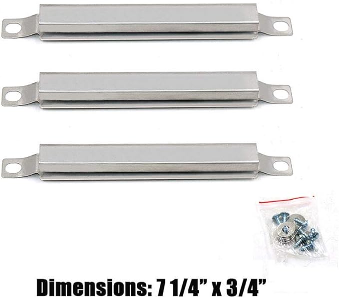 Repair Kit Replacement for Charbroil 461442114, 463441514, 463440109 Grill, Porcelain Steel 14 5/8" Heat Shield Plate, Stainless Steel 14 3/8" Grill Tube Burner,7 1/4" Carryover Tubes