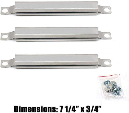 Repair Kit Replacement for Charbroil 461442114, 463441514, 463440109 Grill, Porcelain Steel 14 5/8" Heat Shield Plate, Stainless Steel 14 3/8" Grill Tube Burner,7 1/4" Carryover Tubes