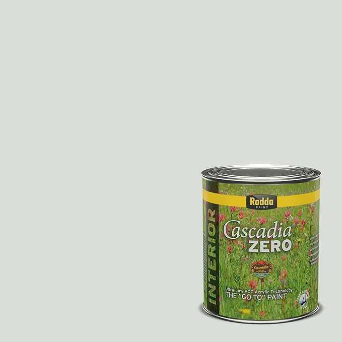 Rodda Paint CASCADIA ZERO Interior Flat Paint & Primer in One, Quart, Calm Breeze