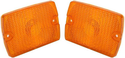Front Grill Indicator Lights Smoked Amber for Jeep for wrangler YJ 1987-1995 Corner Lamp Replacement