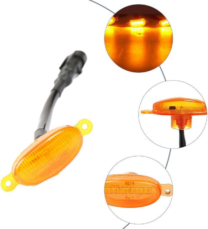 4 PCS Amber LED Grille Light Kit, LED Bumper Hood Lights, Compatible with Ford F-150 Raptor-Style Aftermarket Grilles 2004-2019 (Amber LED Lights Cover)