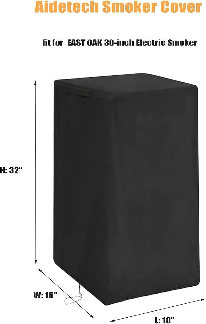 Smoker Cover Fit for East Oak 30" Electric Smoker | Heavy Duty Waterproof Outdoor Grill Smoker Covers-18"D x 16"W x 32"H