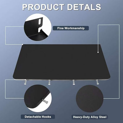 KEESHA BAC362 Folding Front Shelf for Traeger Pro 22, Pro 575, Ironwood 650, Century 22, Mesa 22, Eastwood 22 Pellet Grills, Heavy-Duty Grill Accessories Replacement for Food Prep and Storage, 25 x 12