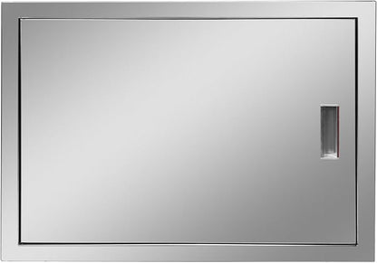 Outdoor Kitchen Door 27" W x 20" H Stainless Steel BBQ Single Access Door Flush Mount Vertical Wall Doors with Handle Suitable for Grilling Station Outside Cabinet Outdoor Kitchen