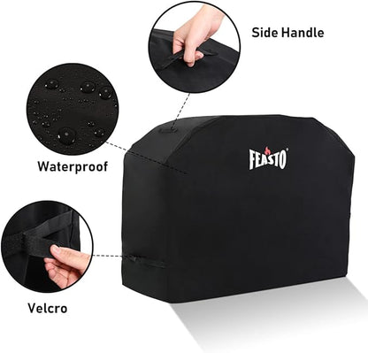 Feasto BBQ Grill Cover, 55 Inch Heavy Duty Waterproof Gas Grill Cover with Adjustable Velcro Strap, Anti-UV, Fade Resistant, Fits for Weber, Char Broil, Nexgrill, Royal Gourmet (55"L x 23"W x 42"H)