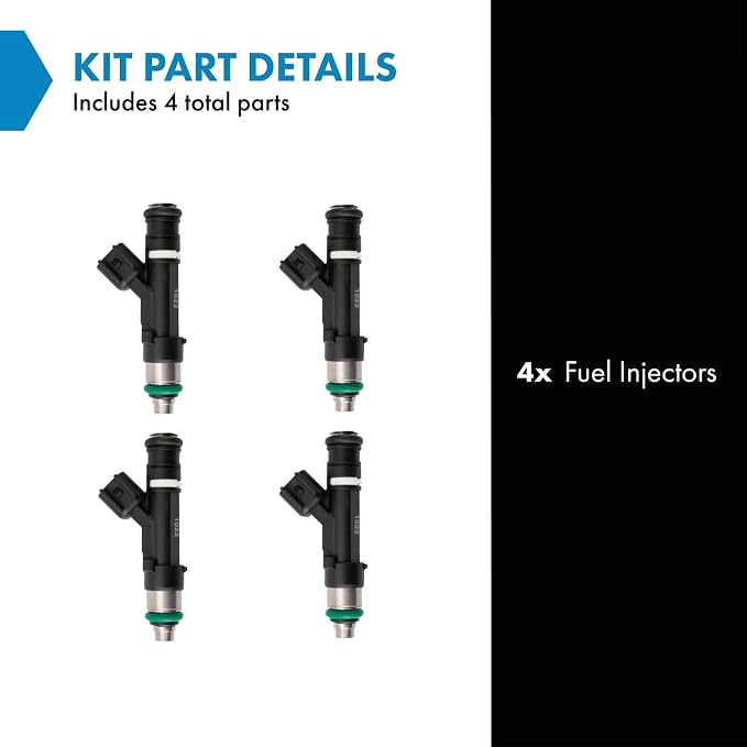 TRQ Fuel Injector Set | For 2009-2020 Ford Escape 2010-2020 Fusion 2014-2020 Transit Connect 2011-2012 Lincoln MKZ 2010-2011 Milan