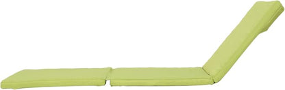 Christopher Knight Home Jamaica Outdoor Water Resistant Chaise Lounge Cushions, 2-Pcs Set, Green