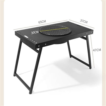 Barbecue Grill Tea Boiling Stove Hearth Charcoal Combined
