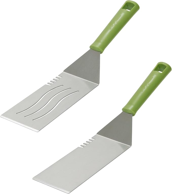 Little Griddle 7-Piece Grill Set, Scrubber, Griddle Scoop, Egg Rings, Scraper, & Spatula Set Toolkit