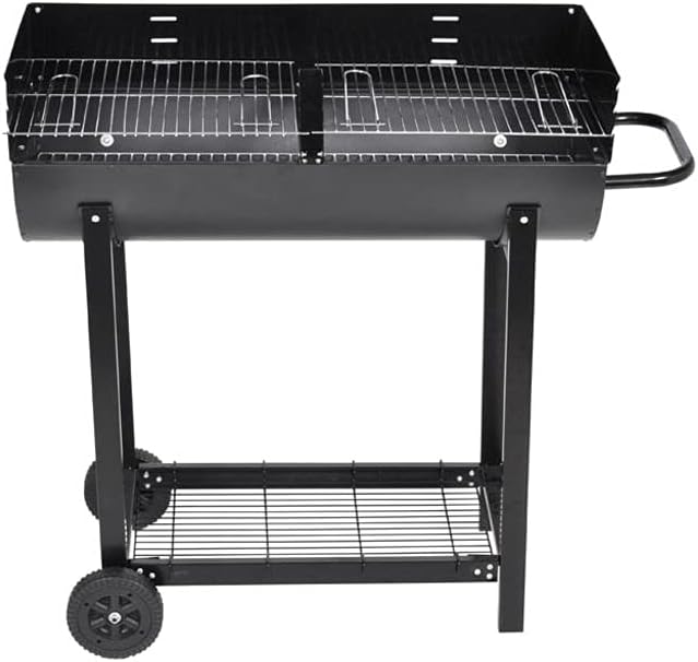 BBQ BarelHalf,BBQ Grill Charcoal Barbecue Camping Stove for Outdoor Cooking Heavy Duty,for Tailgating Patio Backyard Camping,