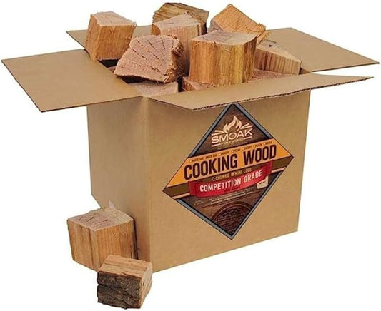 Smoak Firewood’s Cooking Wood Chunks (Competition Grade) USDA Certified for Smoking, Grilling or Barbequing (Hickory, 8-10lbs 729 Cubic in.)
