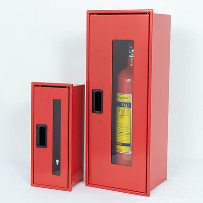Fire Extinguisher Box Large Size 23 inch Height up to 12 lb | Fire Extinguisher Storage | Weaterproof Cabinet | Fire Extinguishers Wall Mounted Box | Visible Fire Safety Cabinet Storage | Wall-Fixed