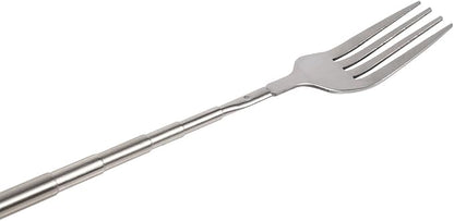 Extendable Fork,8.7 to 25.4 Inch Expandable fork prank,Expandable Telescopic BBQ Fork, Stainless Steel, Extendable Handle,Long Dinner Fruit Dessert Cutlery