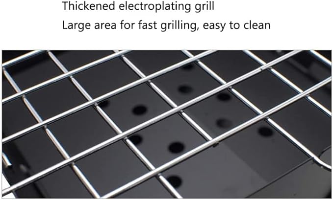 IRYZE Portable Charcoal Grill Square Folding Barbecue Grill Outdoor Compact Lightweight BBQ Grill Party Dinner Charcoal Grill BBQ Grill for Outdoor