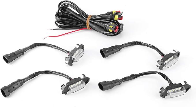 Grille Lights, 4pcs 12V Car LED Grille Light High Brightness Accessory Fit for Toyota 2016‑2020 (White Case)