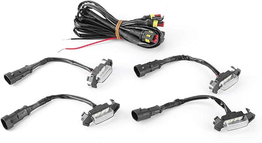 Grille Lights, 4pcs 12V Car LED Grille Light High Brightness Accessory Fit for Toyota 2016‑2020 (White Case)