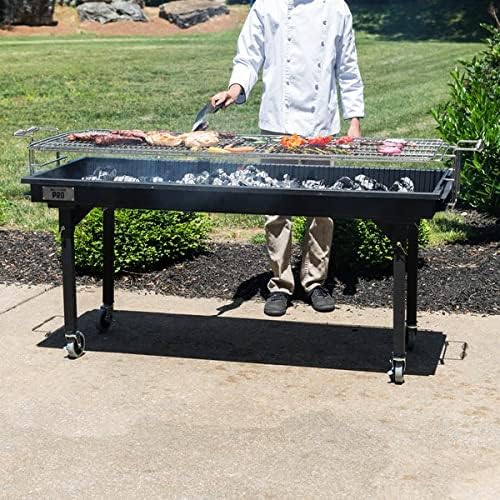Backyard Pro CHAR60 60" Heavy-Duty Steel Charcoal Grill with Removable Legs and Cover
