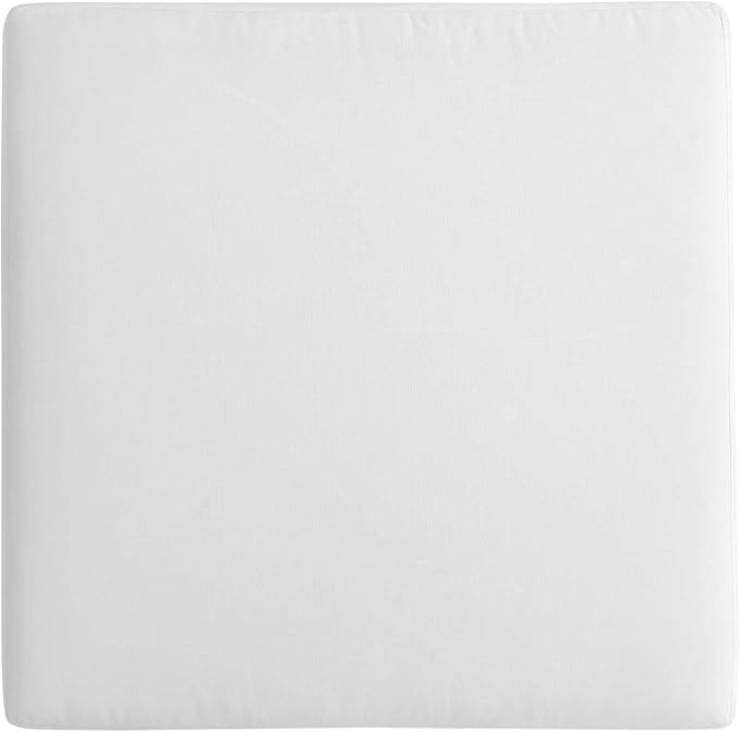 Modway Tahoe Aluminum Ottoman in Gray White with Weather-Resistant Cushion-Ideal as Outdoor Footstool, Patio or Sunroom Furniture
