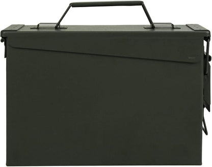 GUGULUZA Metal Ammo Can 30 50 Cal, Waterproof Airtight Ammo Containers Case | Heavy-Duty Ammunition Storage Case Military Container, Lockable Box w/Flip Top for Long-Term Storage Bullet, 30Cal and 50 Cal