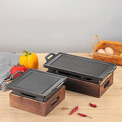 Smokeless Portable Charcoal Grill for Camping BBQ Grills Outdoor Barbecue Grill, Korean Japanese Charcoal Oven Alcohol Stove Household Non-Stick Cooking Tools,A-1
