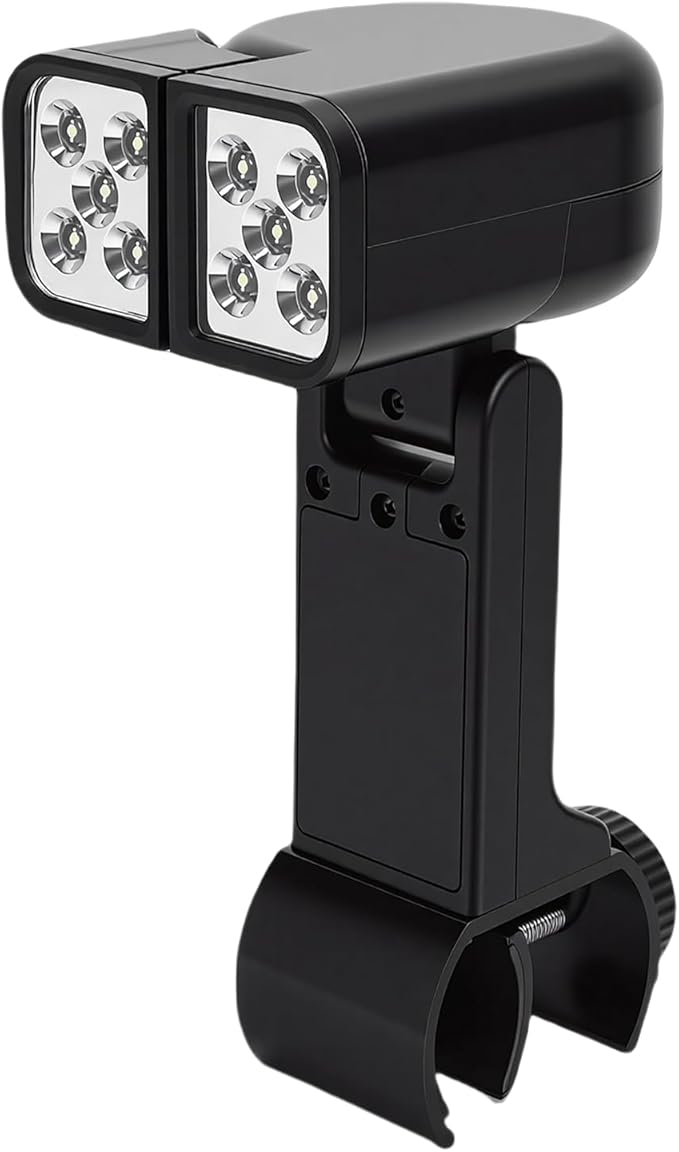Jiawu BBQ Grilling Light, 360 Degree Rotatable 1W 10 LED Beads Touch Switch Outdoor Grill Light, LED BBQ with Aluminum Alloy Bracket for Camping Tent Barbecue Picnic