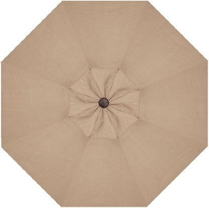 Treasure Garden Deluxe Crank-Tilt 9-FT Octagon Market Umbrella - Outdoor Patio, Deck, Pool, Backyard Stand Alone Umbrella - Heavy Duty w/Bronze Frame & Obravia Fabric (Sand)