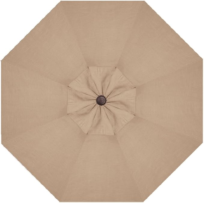 Treasure Garden Deluxe Auto-Tilt Octagon Market Umbrella, 11ft - Outdoor Patio, Deck, Pool, Backyard Stand Alone Umbrella - Heavy Duty w/Bronze Frame & Obravia2 Fabric (Sand)