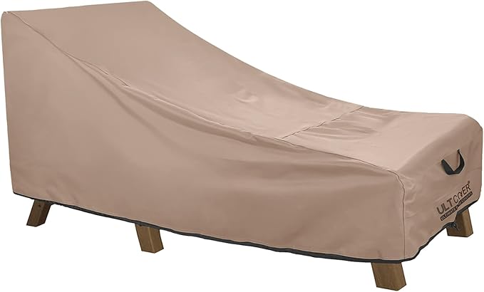 ULTCOVER Waterproof Patio Lounge Chair Cover Heavy Duty Outdoor Chaise Lounge Covers - 64L x 28W x 30H inch