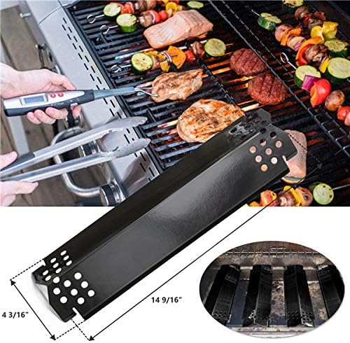 Replacement Parts for Nexgrill 720-0864 720-0864M Grill Models, 2 PCS Flame Tamers Heat Shield Plates and 2 Burners Replacement for Nexgrill Evolution 720-0864M Home Depo, Nexgrill 720-0864 Grills