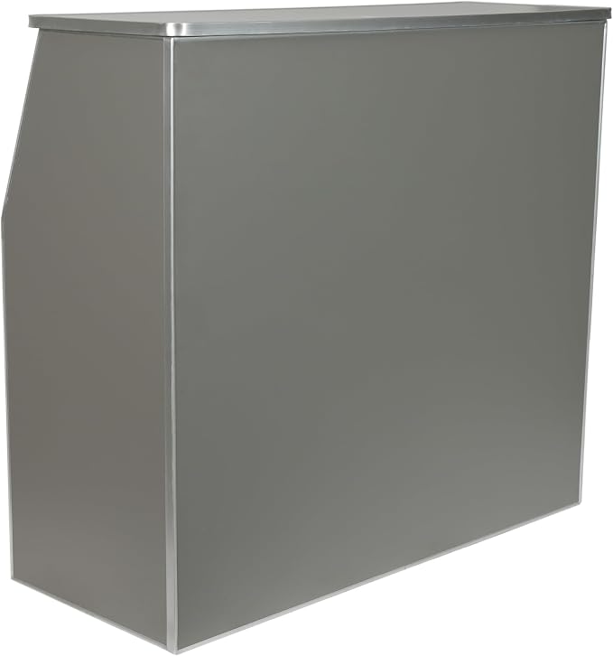 Flash Furniture Amara 4' Gray Laminate Foldable Bar - Portable Event Bar