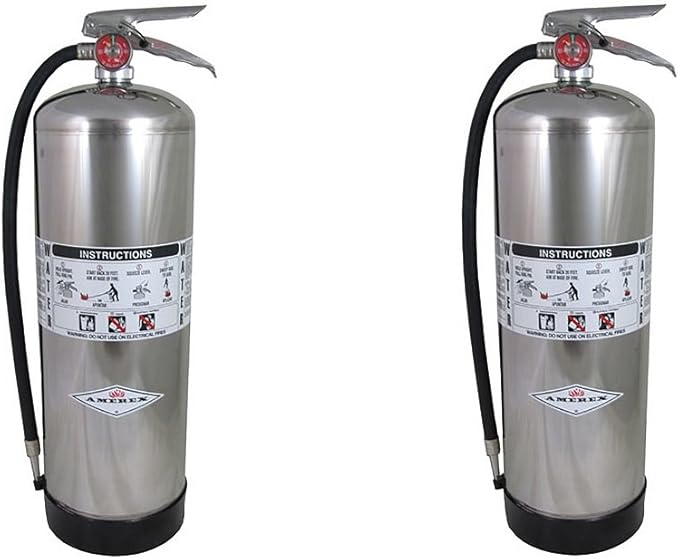 Amerex 240, 2.5 Gallon Water Class A Fire Extinguisher (2 Pack)