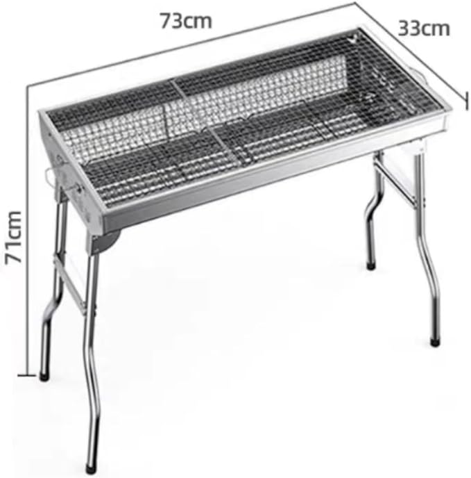 ALLC Charcoal Grills Stainless Steel Barbecue Grill Charcoal Grill BBQ Carbon Grill Outdoor Folding Portable Barbecue Grill Barbecue Grill for Garden Outdoor Cooking