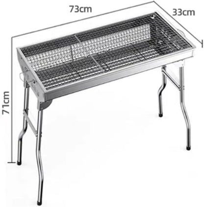ALLC Charcoal Grills Stainless Steel Barbecue Grill Charcoal Grill BBQ Carbon Grill Outdoor Folding Portable Barbecue Grill Barbecue Grill for Garden Outdoor Cooking