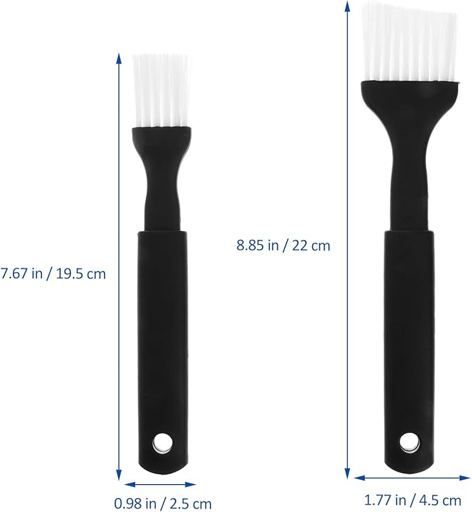 Luxshiny Bbq Brush Set 4Pcs Nylon Bristle Pastry Basting Brushes with Heat Resistant Grip for Grilling Roasting Baking Marinades