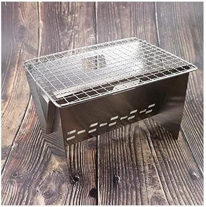 Outdoor Charcoal Grill Small Charcoal Grill Stainless Steel Outdoor Folding Portable Barbecue Grill Tools For Camping Picnic BBQ Grill Barbecue Grill