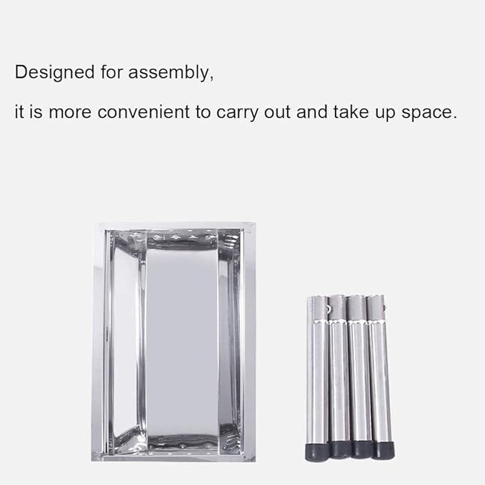 Stainless Steel Thickened BBQ Grill, Charcoal BBQ Grill Outdoor for Flame Control, for Outdoor Cooking Camping Beach Traveling Picnic Backyard