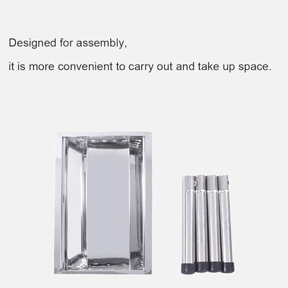 Stainless Steel Thickened BBQ Grill, Charcoal BBQ Grill Outdoor for Flame Control, for Outdoor Cooking Camping Beach Traveling Picnic Backyard