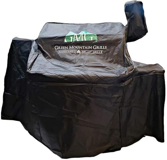 Green Mountain Grills Pellet Grill Cover Fits Daniel Boone Choice, Prime, Ledge 1.0 Models, Full Length, Black GMG-3001 GMG-3003