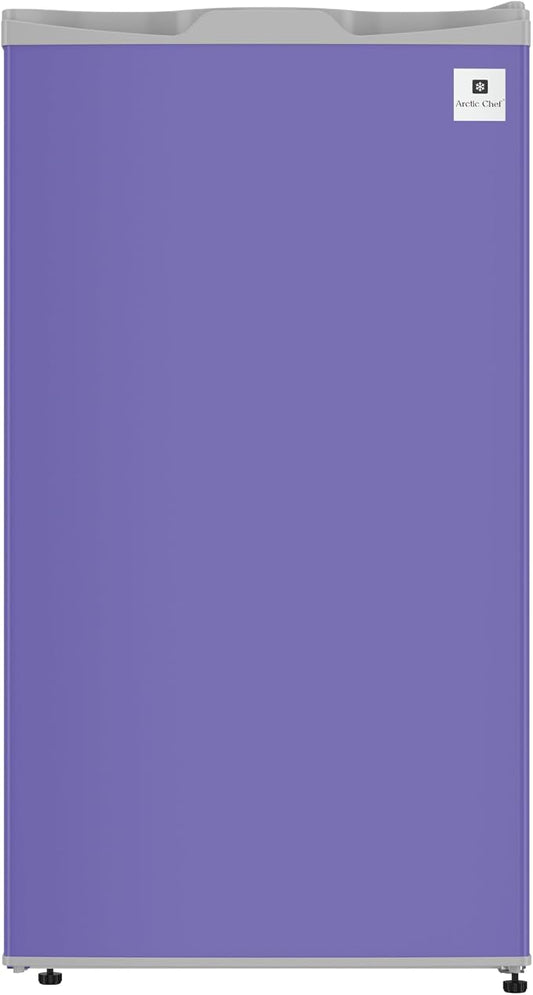 ARCTIC CHEF Mini Refrigerator-Freezer Compartment-Adjustable Thermostat Control-Reversible Doors-Ideal for Dorm, Office, RV, Garage, Apartment-PURPLE, 3.2 CU.FT