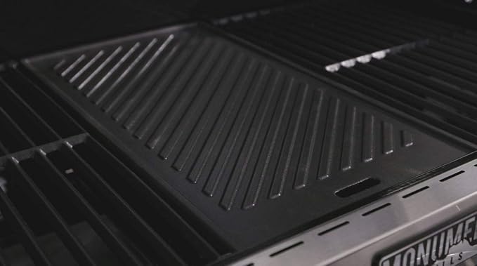 Monument Grills 9.45" x 17.7" 96333 Reversible Cast Iron Cooking Plate for Monument Denali 405, Denali 425, 35633, 24633, 24367, 41847NG, 77352