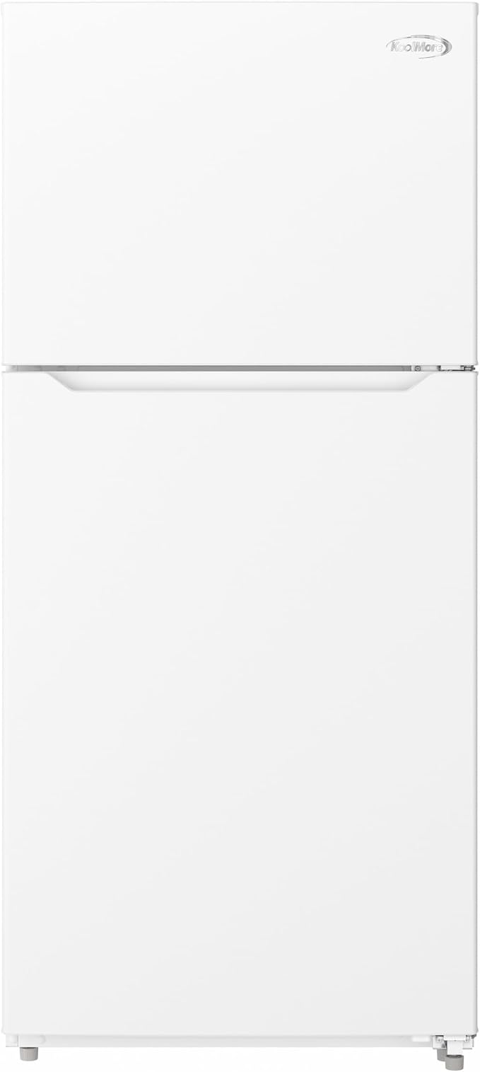 KoolMore 30 Inch 20 Cu Ft Top Freezer Refrigerator, White, Freestanding Full Size Fridge Freezer for Home Kitchen or Garage